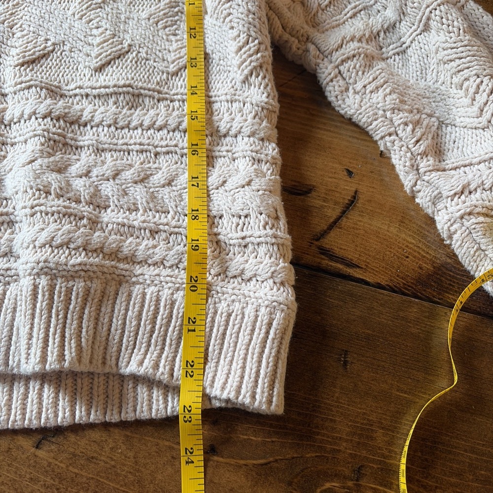 Cozy Cable Knit Cabincore Cotton Blend Women's Sweater Size Small - Picture 6 of 6